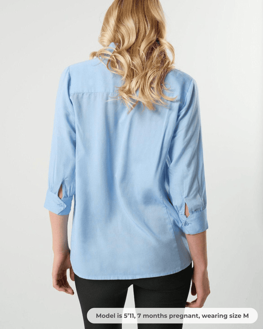 No-Gap Maternity Nursing Button Down Shirt in TENCEL (Regular & Petite) - BIG FRENCHIES