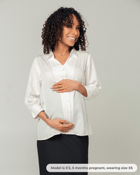 No-Gap Maternity Nursing Button Down Shirt in TENCEL (Regular & Petite) - BIG FRENCHIES