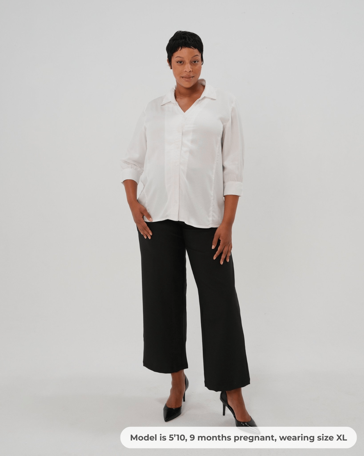 No-Gap Maternity Nursing Button Down Shirt in TENCEL (Regular & Petite) - BIG FRENCHIES
