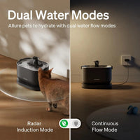 Cordless Cat Water Fountain Battery Operated Stainless Steel BPA Free