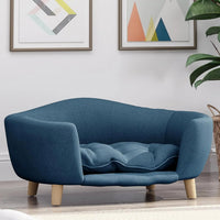 Corduroy Elevated Dog Sofa Bed with Wood Legs | Modern Living Suite