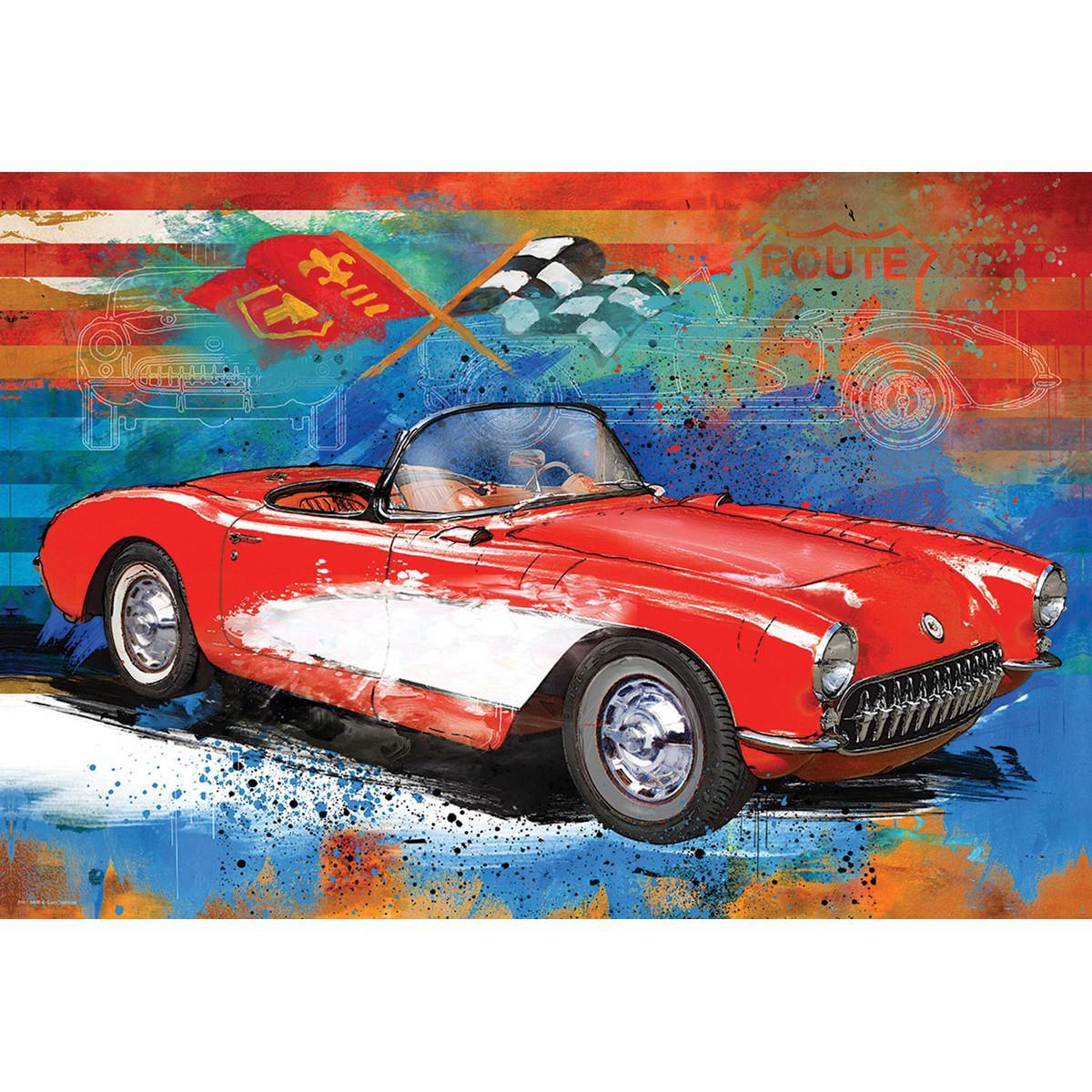 Corvette Cruising 550 Piece Jigsaw Puzzle in Tin Eurographics - BIG FRENCHIES