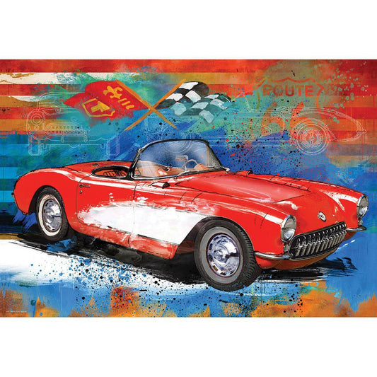 Corvette Cruising 550 Piece Jigsaw Puzzle in Tin Eurographics - BIG FRENCHIES