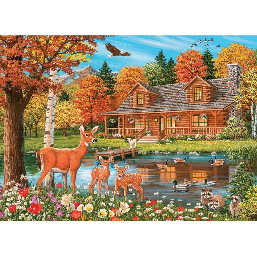 Cottage Pond 350 Piece Family Jigsaw Puzzle Cobble Hill - BIG FRENCHIES
