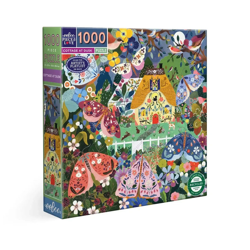 Cottage at Dusk 1000 Piece Jigsaw Puzzle eeBoo - BIG FRENCHIES
