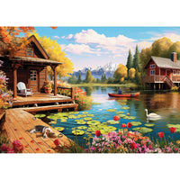 Cottage by the Lake 24 Connecting Pieces Jigsaw Puzzle Eurographics - BIG FRENCHIES