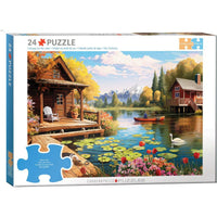 Cottage by the Lake 24 Connecting Pieces Jigsaw Puzzle Eurographics - BIG FRENCHIES
