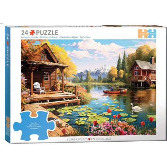 Cottage by the Lake 24 Connecting Pieces Jigsaw Puzzle Eurographics - BIG FRENCHIES