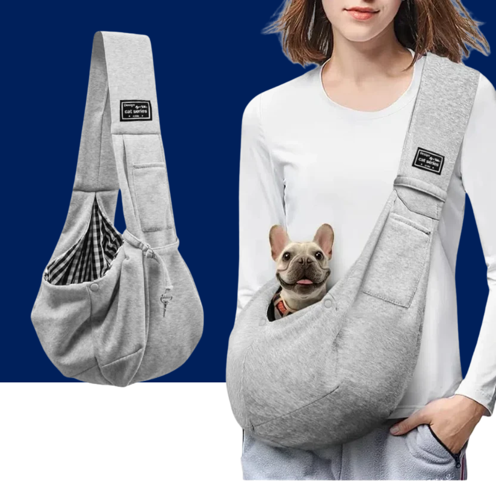Cotton Dog Sling Carrier – Crossbody Travel Bag - BIG FRENCHIES