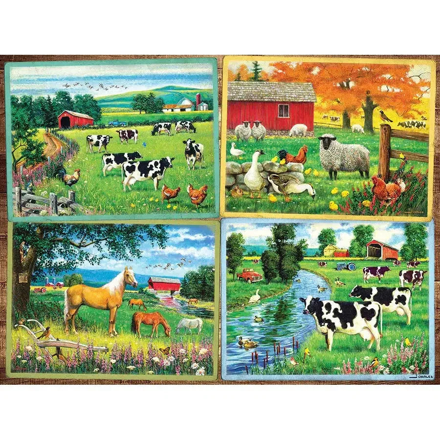 Country Friends 275 Large Piece Jigsaw Puzzle Cobble Hill - BIG FRENCHIES