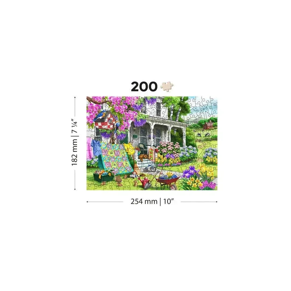 Countryside Garden 200 Piece Wood Jigsaw Puzzle Wooden City