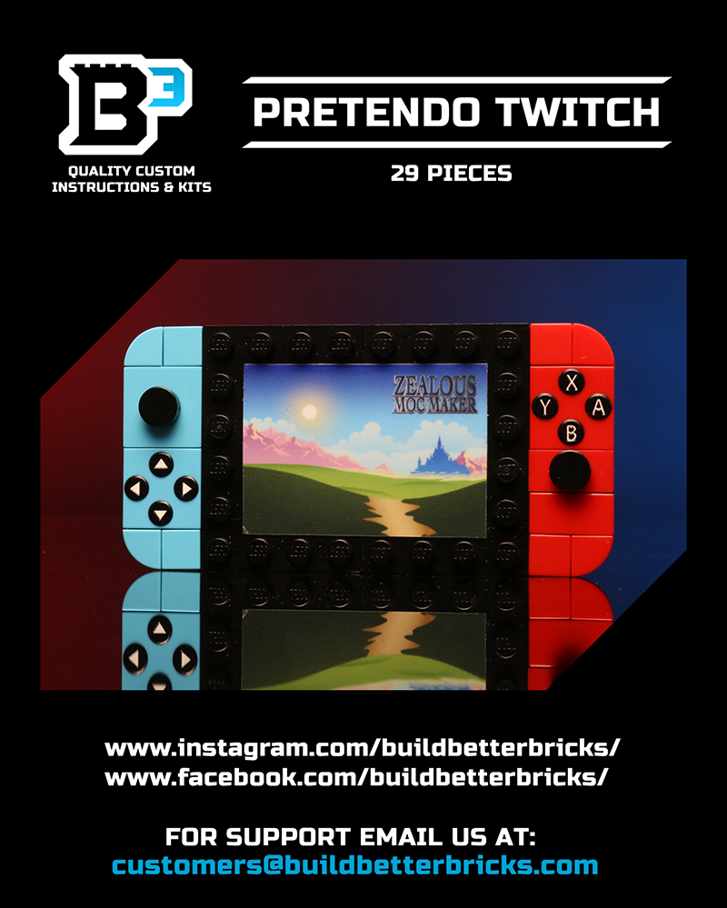 Custom Pretendo 2017 Handheld Console Building Set made using LEGO parts-Building Toys-BIG FRENCHIES-B3 Customs