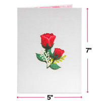 Lovely Roses Pop Up Card - 5"x7"