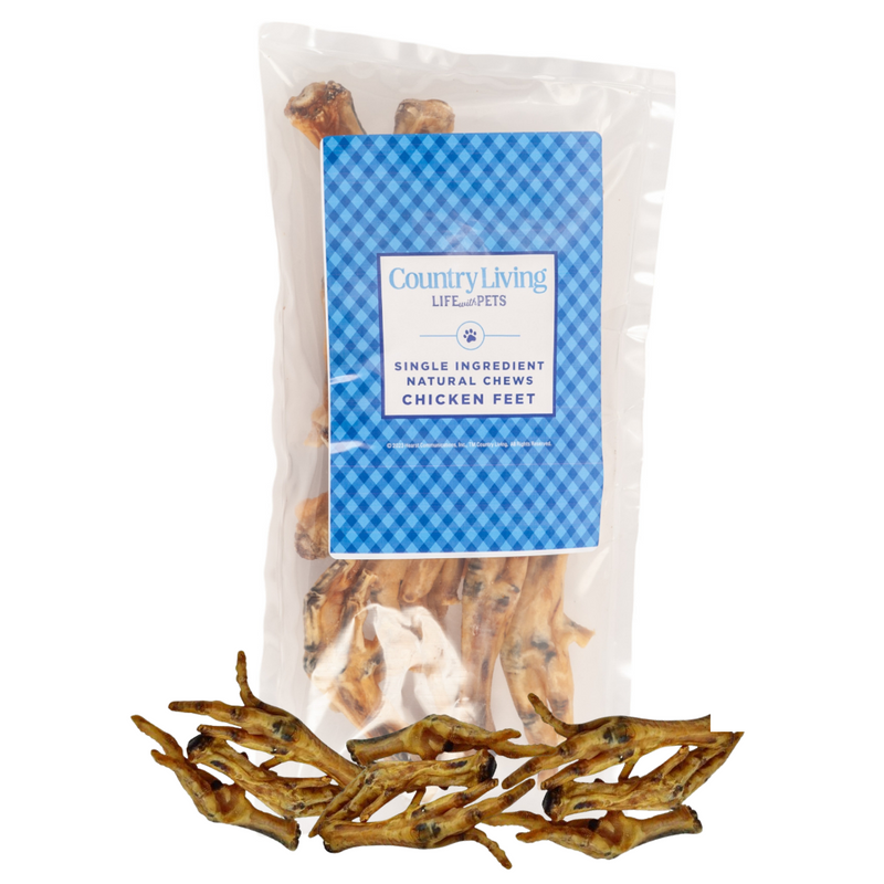 Country Living All-Natural Chicken Feet Dog Treats, Crunchy Snacks for Joint Support – (20-Pack) - BIG FRENCHIES