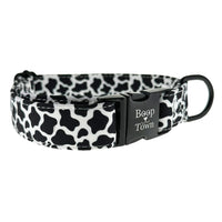 Boop Town Durable Soft Cotton Dog Collar With Nylon Core Quick Release Metal Buckle Adjustable for Girls Boys Small Medium Large Comfortable Pet Products Reduces Hair Matting Gold Tone Zinc Alloy Hardware