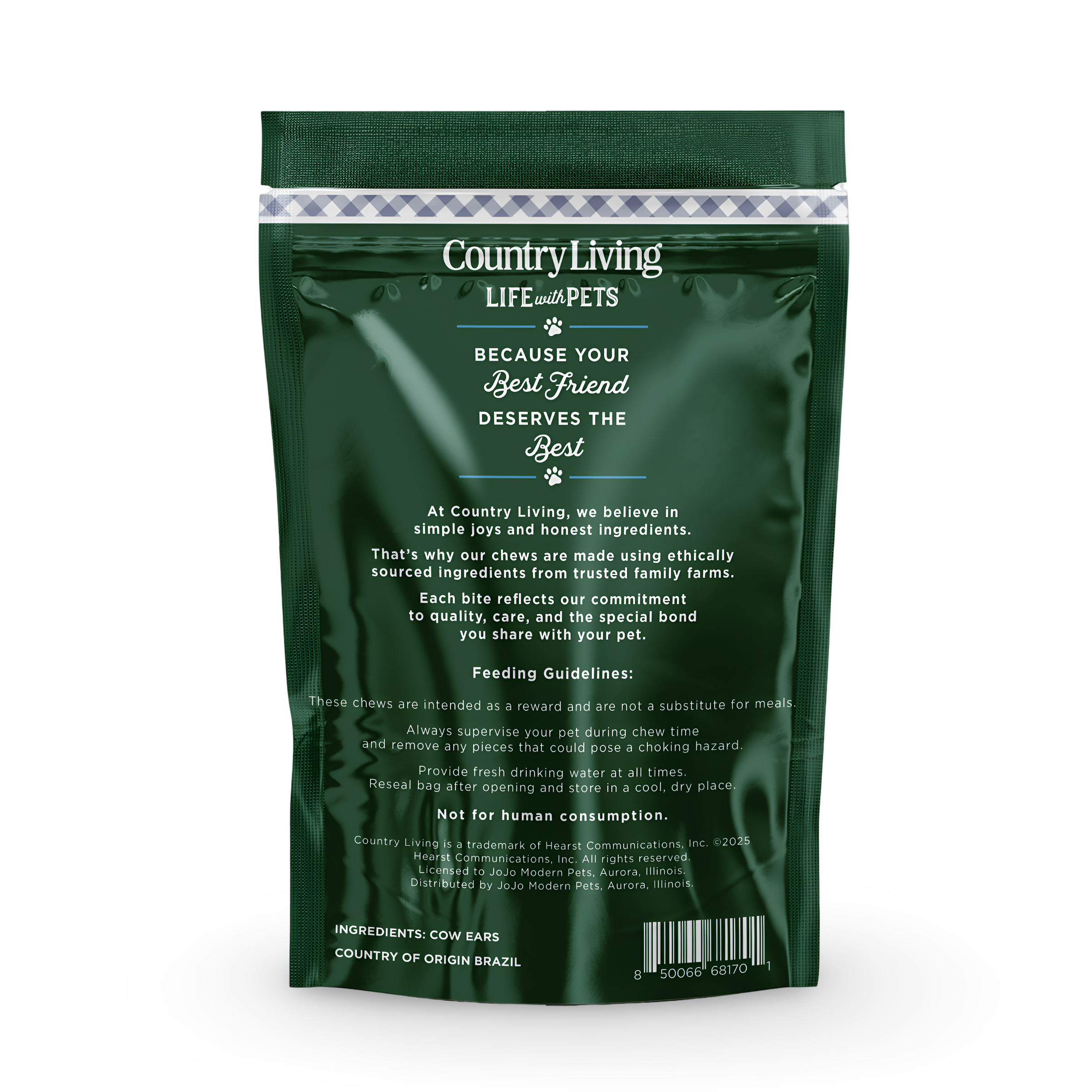 Country Living Natural Cow Ears Dog Chews – 10 Count Bag – All-Natural, Single-Ingredient, Long-Lasting Dog Chews – High-Protein, Low-Fat, Rawhide-Free – Supports Dental Health - BIG FRENCHIES