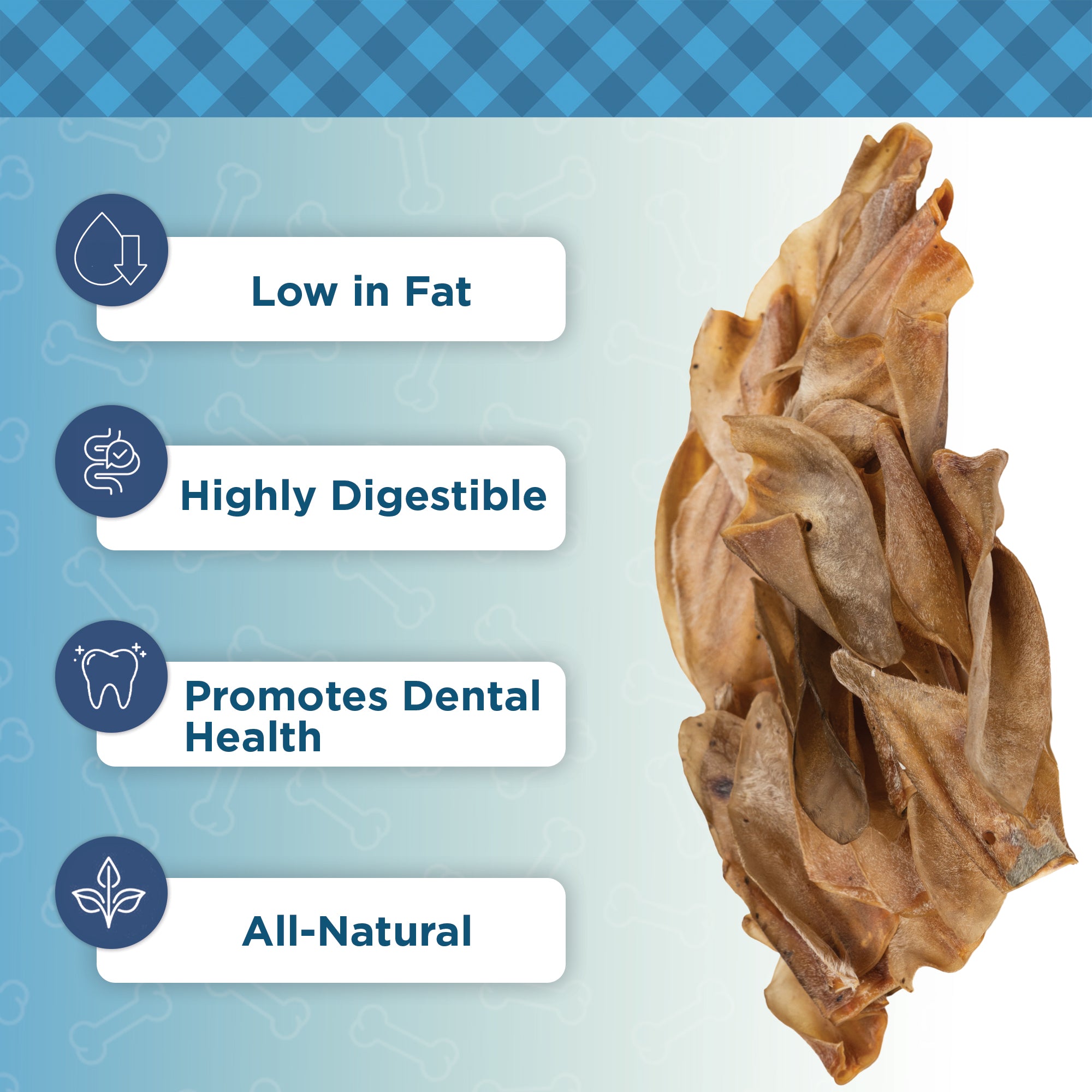 Country Living Natural Cow Ears Dog Chews – 10 Count Bag – All-Natural, Single-Ingredient, Long-Lasting Dog Chews – High-Protein, Low-Fat, Rawhide-Free – Supports Dental Health - BIG FRENCHIES