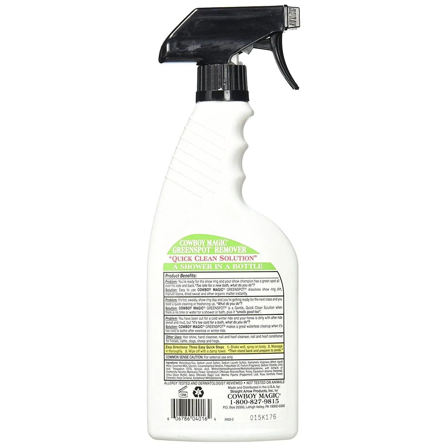 Cowboy Magic GreenSpot Remover Horse Quick Waterless Shampoo 16 oz.