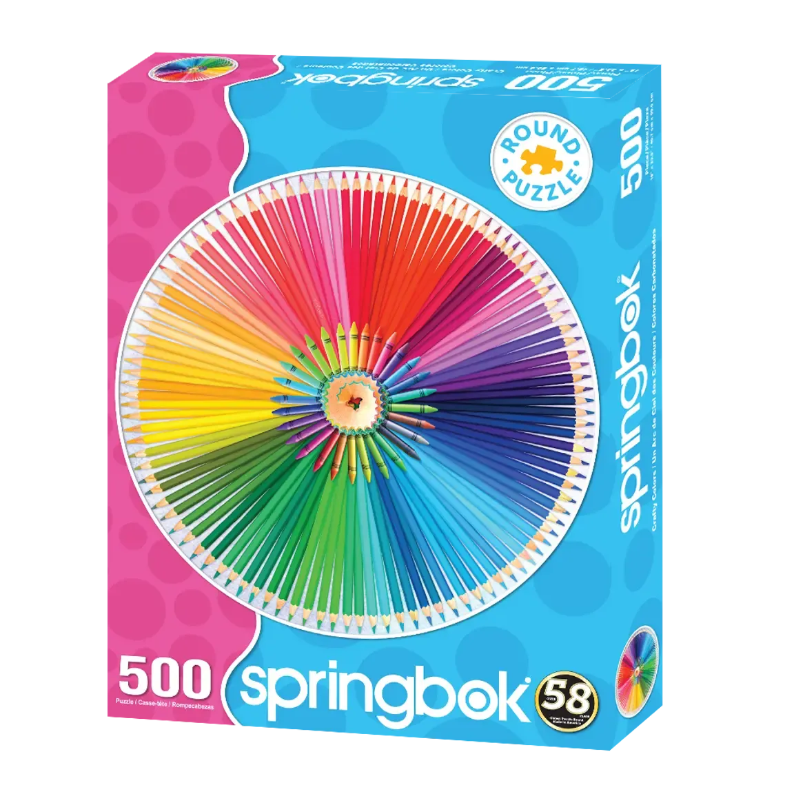 Crafty Colors 500 Piece Round Jigsaw Puzzle Springbok