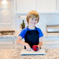 Solid Black Minimalist Apron - fits sizes youth small through adult 2XL - BIG FRENCHIES