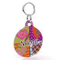 Crazy Hearts HD Dog ID Tag