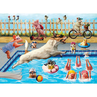 Crazy Pool Day 300 Large Piece 3D Lenticular Jigsaw Puzzle Eurographics - BIG FRENCHIES
