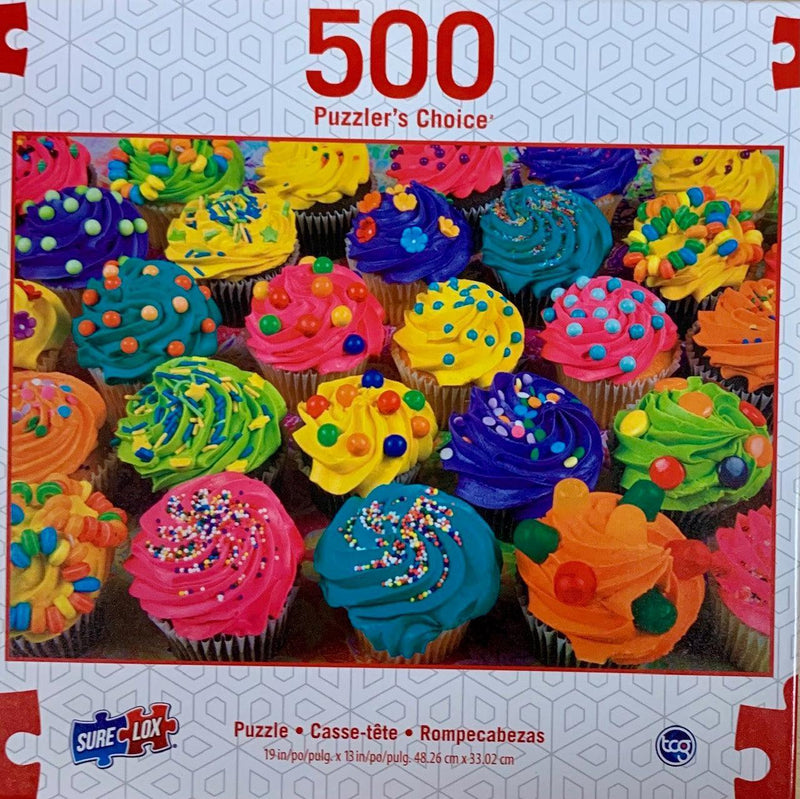 Cupcakes with Sprinkles Puzzler's Choice 500 Piece Jigsaw Puzzle Sure Lox - BIG FRENCHIES