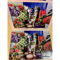 Curious Cats in the Yard 13 Piece Tray Jigsaw Puzzle Quokka