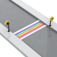 Rainbow Crosswalk Road Plate - Pride Accessory - Custom Print - Made Using a LEGO® Part