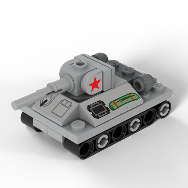 T-34 Nano Russian Tank made using LEGO parts-Custom LEGO Kit-BIG FRENCHIES-B3 Customs