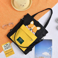 Cute Shiba Inu Tote Bag – Canvas Crossbody Bag for Dog Lovers - BIG FRENCHIES