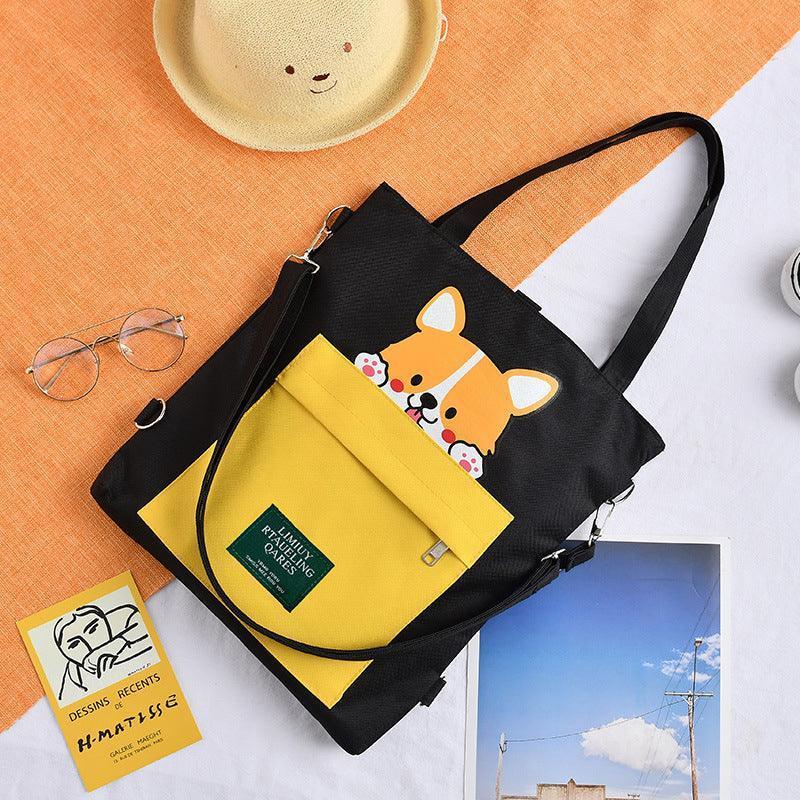 Cute Shiba Inu Tote Bag – Canvas Crossbody Bag for Dog Lovers - BIG FRENCHIES