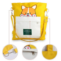 Cute Shiba Inu Tote Bag – Canvas Crossbody Bag for Dog Lovers - BIG FRENCHIES