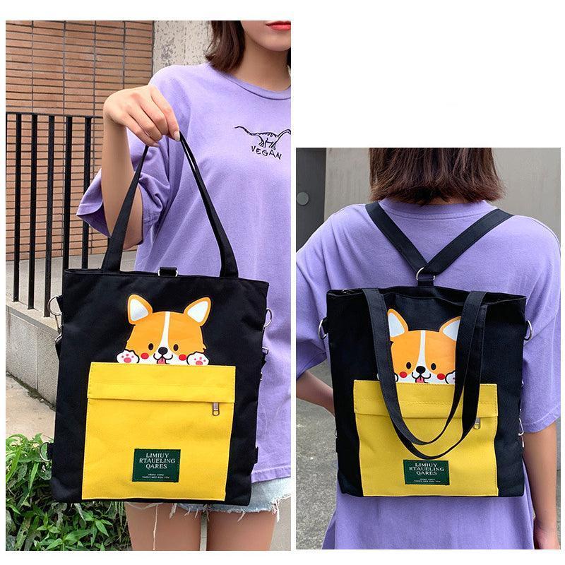 Cute Shiba Inu Tote Bag – Canvas Crossbody Bag for Dog Lovers - BIG FRENCHIES