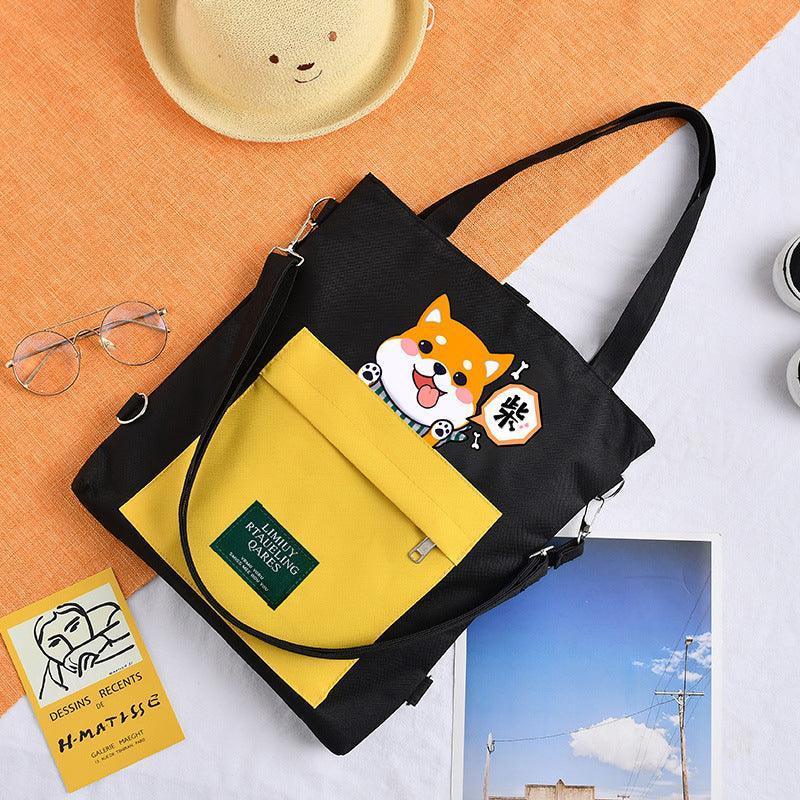 Cute Shiba Inu Tote Bag – Canvas Crossbody Bag for Dog Lovers - BIG FRENCHIES