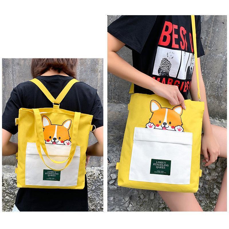 Cute Shiba Inu Tote Bag – Canvas Crossbody Bag for Dog Lovers - BIG FRENCHIES
