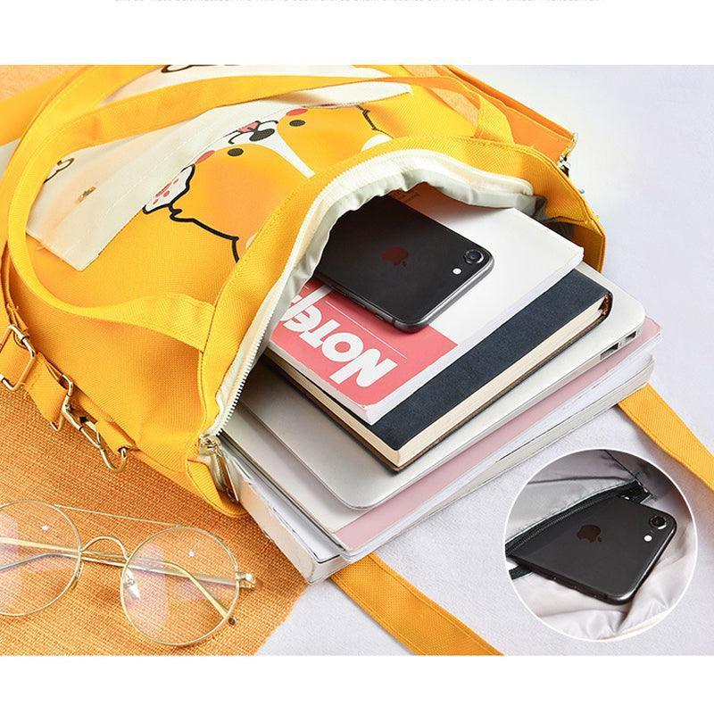 Cute Shiba Inu Tote Bag – Canvas Crossbody Bag for Dog Lovers - BIG FRENCHIES
