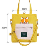 Cute Shiba Inu Tote Bag – Canvas Crossbody Bag for Dog Lovers - BIG FRENCHIES