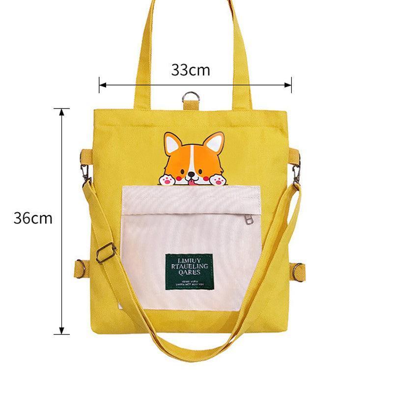 Cute Shiba Inu Tote Bag – Canvas Crossbody Bag for Dog Lovers - BIG FRENCHIES