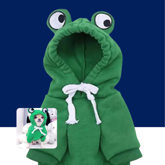 Cute Frog Pet Sweater – Green Hoodie for Small & Medium Dogs - BIG FRENCHIES