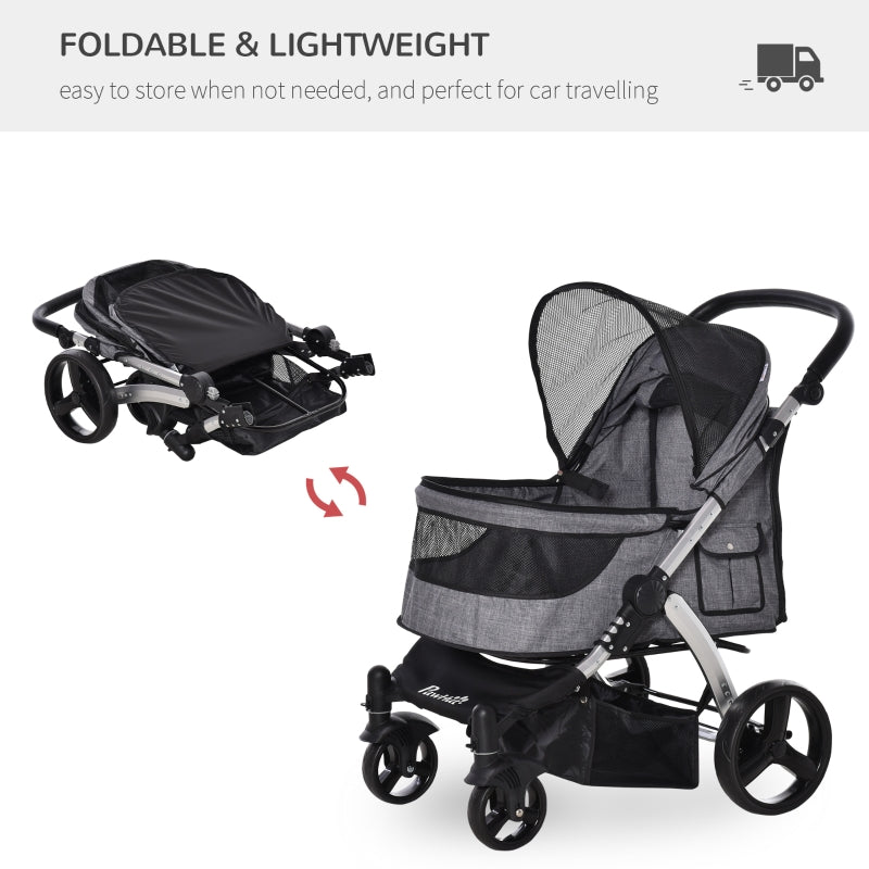 Travel Pet Stroller with Adjustable Handlebar - BIG FRENCHIES