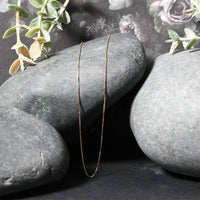 14k Rose Gold Classic Box Chain 0.45mm