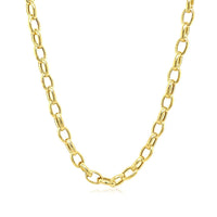 4.6mm 14k Yellow Gold Oval Rolo Chain