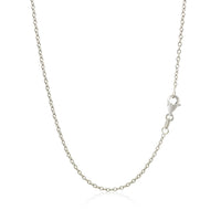 18k White Gold Round Cable Chain 1.5mm