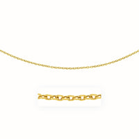 3.5mm 14k Yellow Gold Pendant Chain with Textured Links