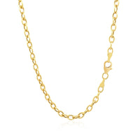 3.5mm 14k Yellow Gold Pendant Chain with Textured Links