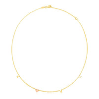 14k Two Tone Gold Love Necklace
