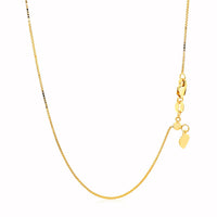 14k Yellow Gold Adjustable Box Chain 0.7mm