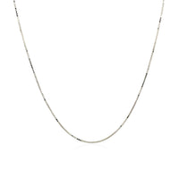 14k White Gold Classic Box Chain 0.6mm