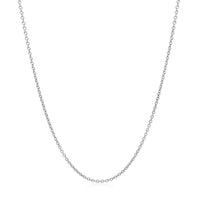 14k White Gold Round Cable Link Chain 1.2mm